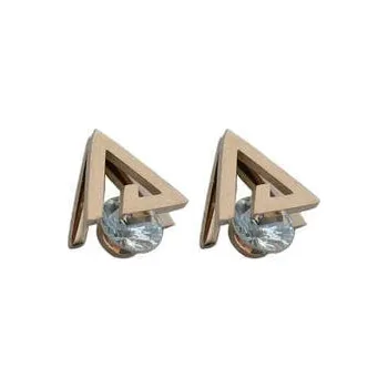 Náušnice Doria Náušnice rose gold z oceli s krystaly C484