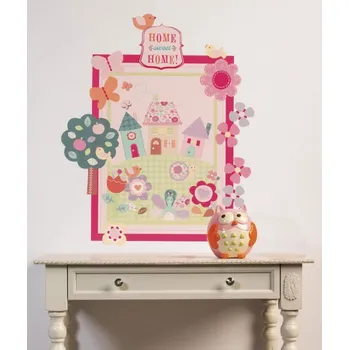 Samolepící dekorace WALLIES Nálepky, samolepky OBRAZ "Home Sweet Home" W13549