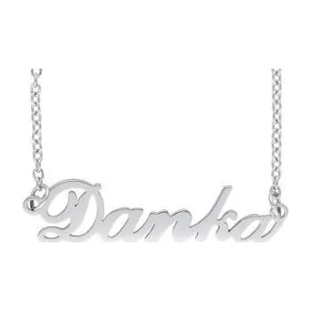 Řetízek Doria Řetízek z oceli se jménem DANKA stříbrný