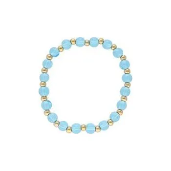Náramek Doria Náramek z modrých průhledných a zlatých korálků B268