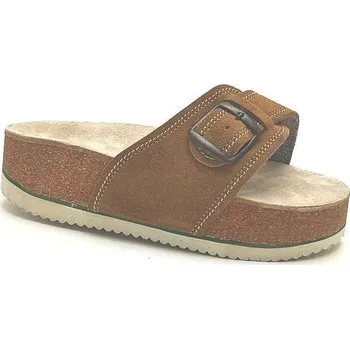 Dámská obuv VANIMAR Korkové pantofle na klínku (korkáče) - sv.hnědé,vel. 36 - 42 vel. 38 - délka vnitřní stélky 25,2 cm