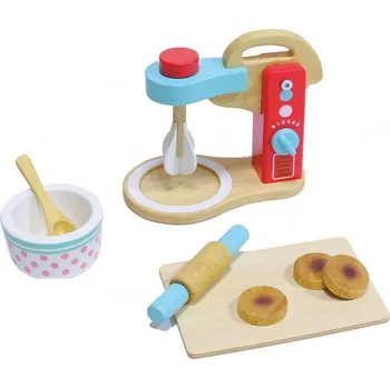 Dětská kuchyňka Mentari Dřevěný kuchyňský robot s příslušenstvím