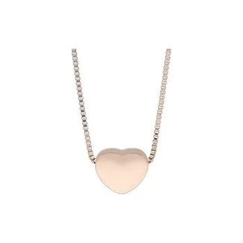 Řetízek Doria Řetízek se srdcem z oceli rose gold G567