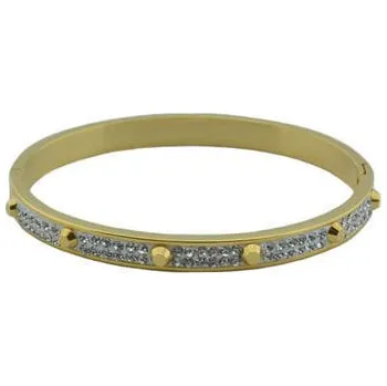 Náramek Doria Náramek zlatý z oceli s krystalky L051