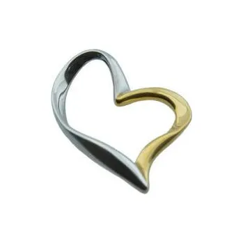 Přívěsek Doria Přívěsek zlato stříbrný z oceli SRDCE F103