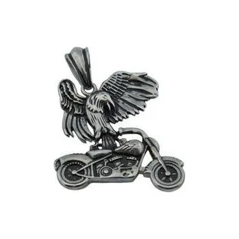 Přívěsek Doria Přívěsek z oceli stříbrný orel na motorce F354