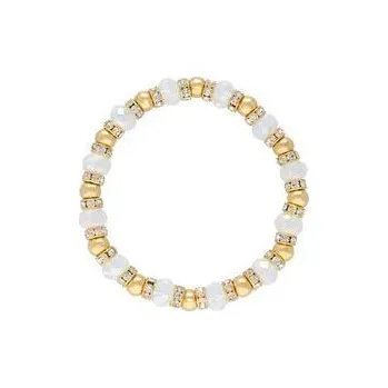 Náramek Doria Náramek z průsvitných a zlatých korálků B253