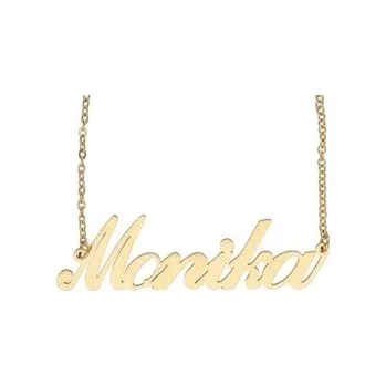 Řetízek Doria Řetízek z oceli se jménem MONIKA zlatá ocel