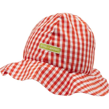 Klobouk Dětský károvaný klobouk Tmavě oranžová loud + proud Velikost: 98/104