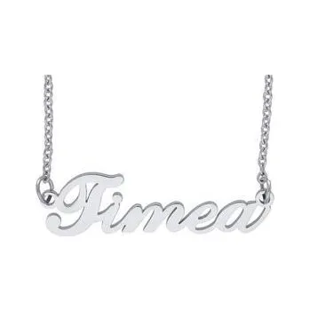 Řetízek Doria Řetízek z oceli se jménem TIMEA stříbrný
