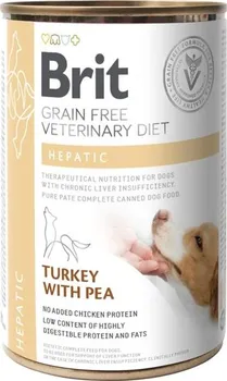 Krmivo pro psa Brit Veterinary Diet Dog Hepatic konzerva Turkey with Pea 400 g