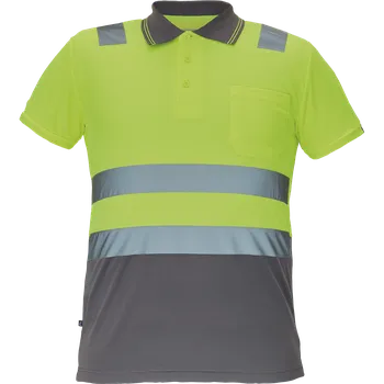 pracovní tričko Cerva CADIZ HV Pánská polokošile žlutá / šedá 2XL 0305005394005