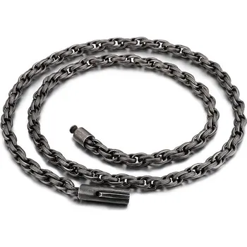 Náhrdelník IZMAEL Pánsky řetízek AL 15192 Černá KP15192