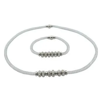 Souprava šperků Set šperků z chirurgické oceli stříbrný P040