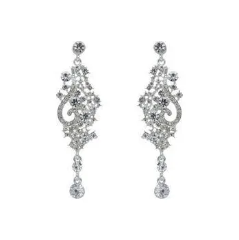 Náušnice Doria Společenské náušnice stříbrné s krystalky N373