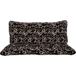 LKV Lomnice Polstr a opěrka na zahradní houpačku - 140 cm - bílé kruhy