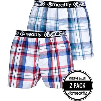 Trenýrky Meatfly pánské boxerky Gigi White Red / Blue | Bílá | Velikost S