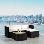 Zahradní polyratanová sestava Punta Cana | černo-krémová
