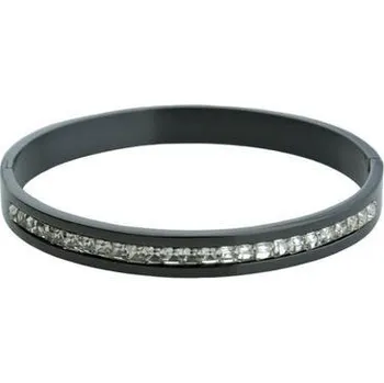 Náramek Doria Náramek černý z oceli BLACK CRYSTALS II.