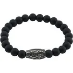 Doria Náramek černý z korálků z lávového kamene N201