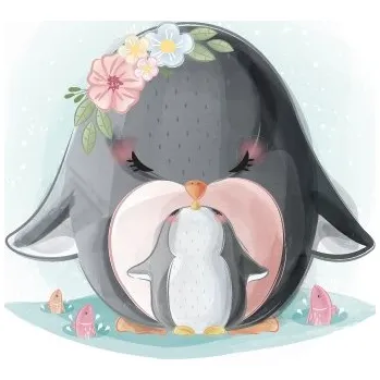 Plakát Dream Creations Dětské plakáty mořští živočichové | 3 vzory Vzor: Tučňáci