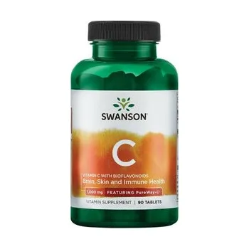Swanson Vitamin C with Bioflavonoids - Featuring PureWay-C Doplněk stravy s obsahem vitaminu C 90 ks, tablety, 1000 mg