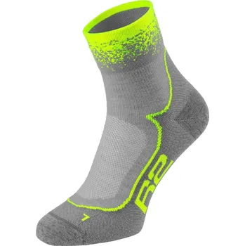 Pánské ponožky R2 Grace dámské cyklistické ponožky šedo žluté Velikost: S