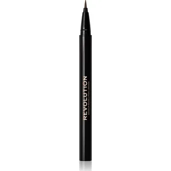 Tužka na obočí Makeup Revolution Hair Stroke Brow Pen fix na obočí odstín Medium Brown 0.5 ml
