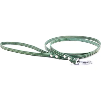 Vodítko pro psa Tamer Kožené vodítko 1 cm 1,15 m zelené
