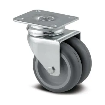 Pojezdové kolečko TENTE KOLEČKA Přístrojová kolečka dvojitá - antistatická 75mm, otočná, plotýnka, 2970YGO075P50