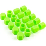 Silikonové krytky na šrouby kol 17 mm-20 ks zelené