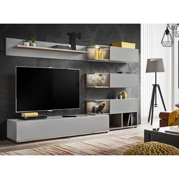 Obývací stěna Obývací Stěna Silk 240cm Perlově Šedá / Wellington