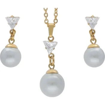 Souprava šperků Doria Set šperků z oceli zlatý K136