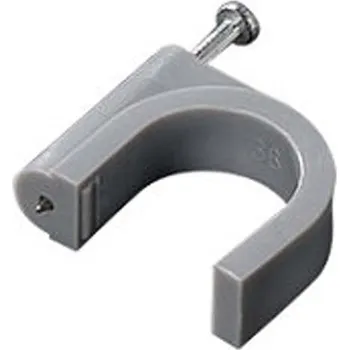 kabelová chránička KAOH 7 šedá Kabelová objímka šedá s hřebíkem pro průměr 7 mm