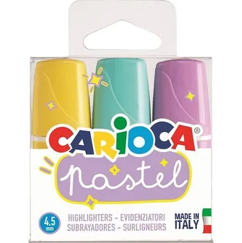 Zvýrazňovače CARIOCA pastelové Mini, 3ks