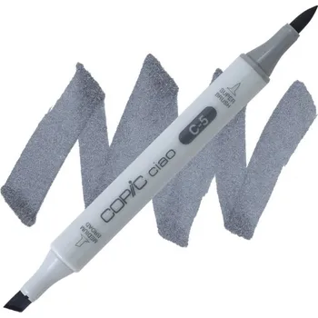 Lihová fixa COPIC Ciao oboustranná Brush & Chisel, C5 Cool gray 5