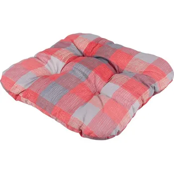 Podsedák Set sedáků 2ks KÁRO šedočervený 40x40 cm