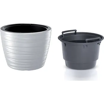 Pěstitelství Květináč nízký s vkladem MAXE bílý, varianta 47,5 cm