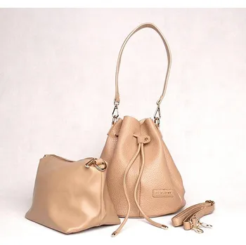 David Jones Paris Střední kabelka do ruky či rameno + etue David Jones CM6423 velbloudí