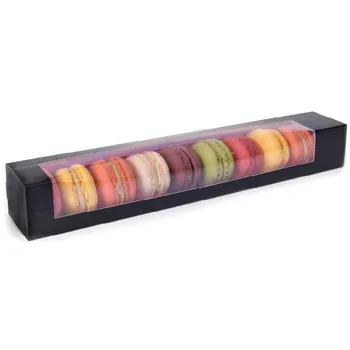 Krabice na pečivo House of Marie BV Krabička na makronky velká/9-12 ks černá/růžová