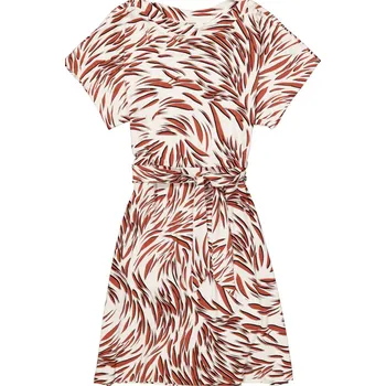 Garcia dámské vzorované šaty s vázačkou off white Velikost: XXL