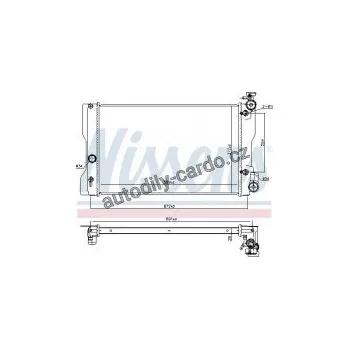 Motor automobilu Chladič motoru NISSENS 606164