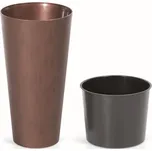 Květináč Tubus Effect patinující ocel, varianta 25 cm