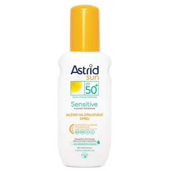 Přípravek na opalování Astrid Sun Sensitive mléko na opalování ve spreji SPF50+ 150 ml