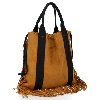 Kabelka Kožené kabelka shopper bag Vittoria Gotti zrzavá B7