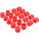 Silikonové krytky na šrouby kol 17 mm červené