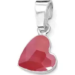NUBIS® Stříbrný přívěšek se srdcem Crystals from Swarovski® Royal Red - NB-0205-RR