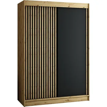 Šatní skříň Skříň Lamelo 150 dub artisan/černá