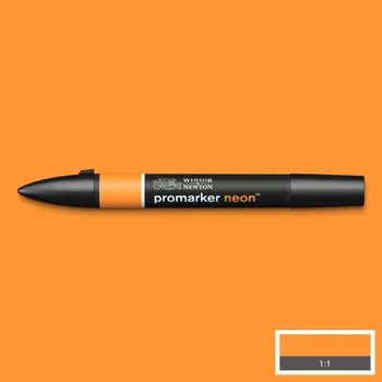 Pigmentová fixa WINSOR & NEWTON Promarker Fine & Round, NEON RADIANT ORANGE