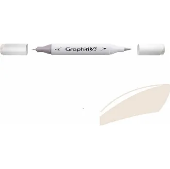 Lihová fixa GRAPH'IT oboustranná Brush & Chisel, Warm Grey 0